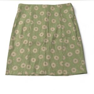 Altar'd State Green Floral Mini Skirt
